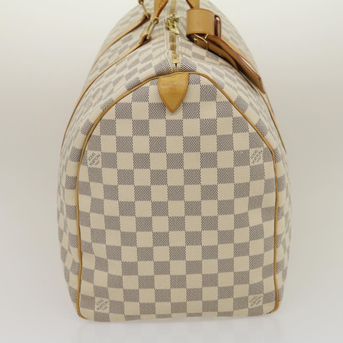 LOUIS VUITTON Damier Azur Keepall 50 Boston Bag N41430 LV Auth yk4588