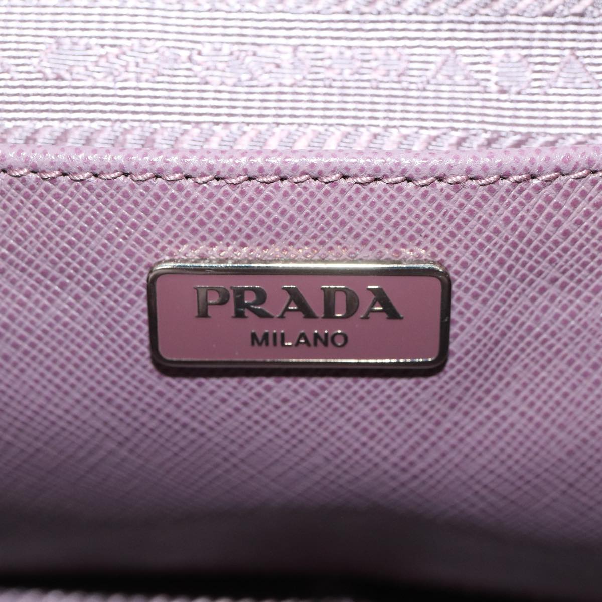 PRADA Chain Shoulder Bag Quilted Nylon Purple Auth yk4614