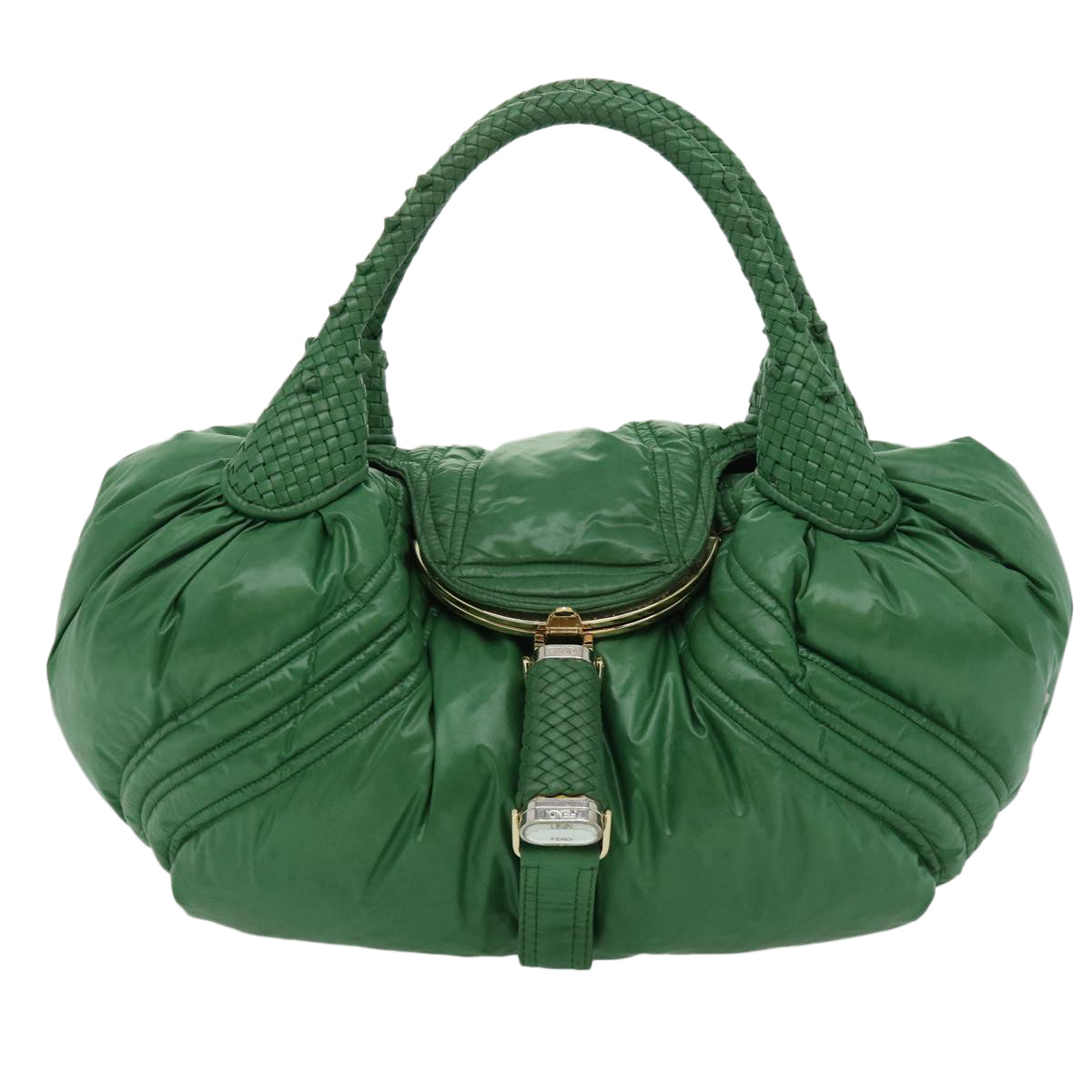 FENDI Moncler Spy Bag Shoulder Bag Nylon Green Auth yk4770