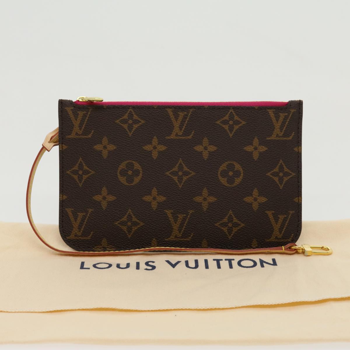 LOUIS VUITTON Monogram Neverfull PM Pouch LV Auth yk4845