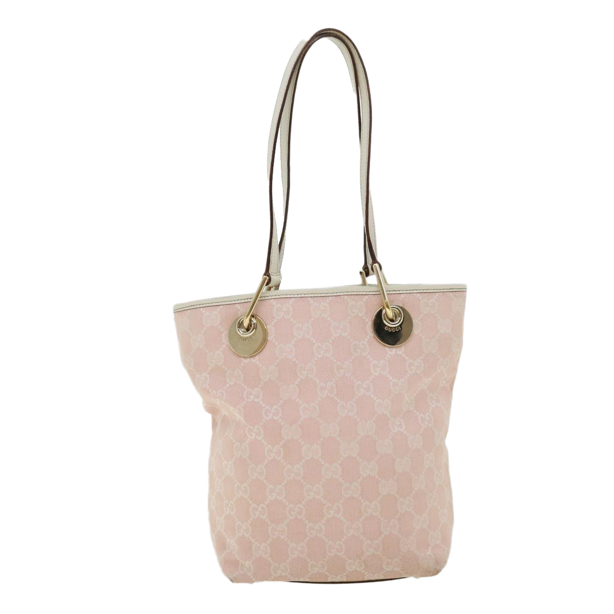 GUCCI GG Canvas Tote Bag Pink 120840002404 Auth yk4895