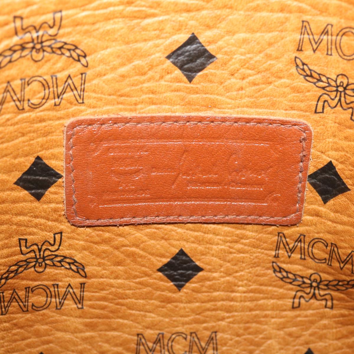 MCM Vicetos Logogram Shoulder Bag PVC Leather Brown Auth yk4908