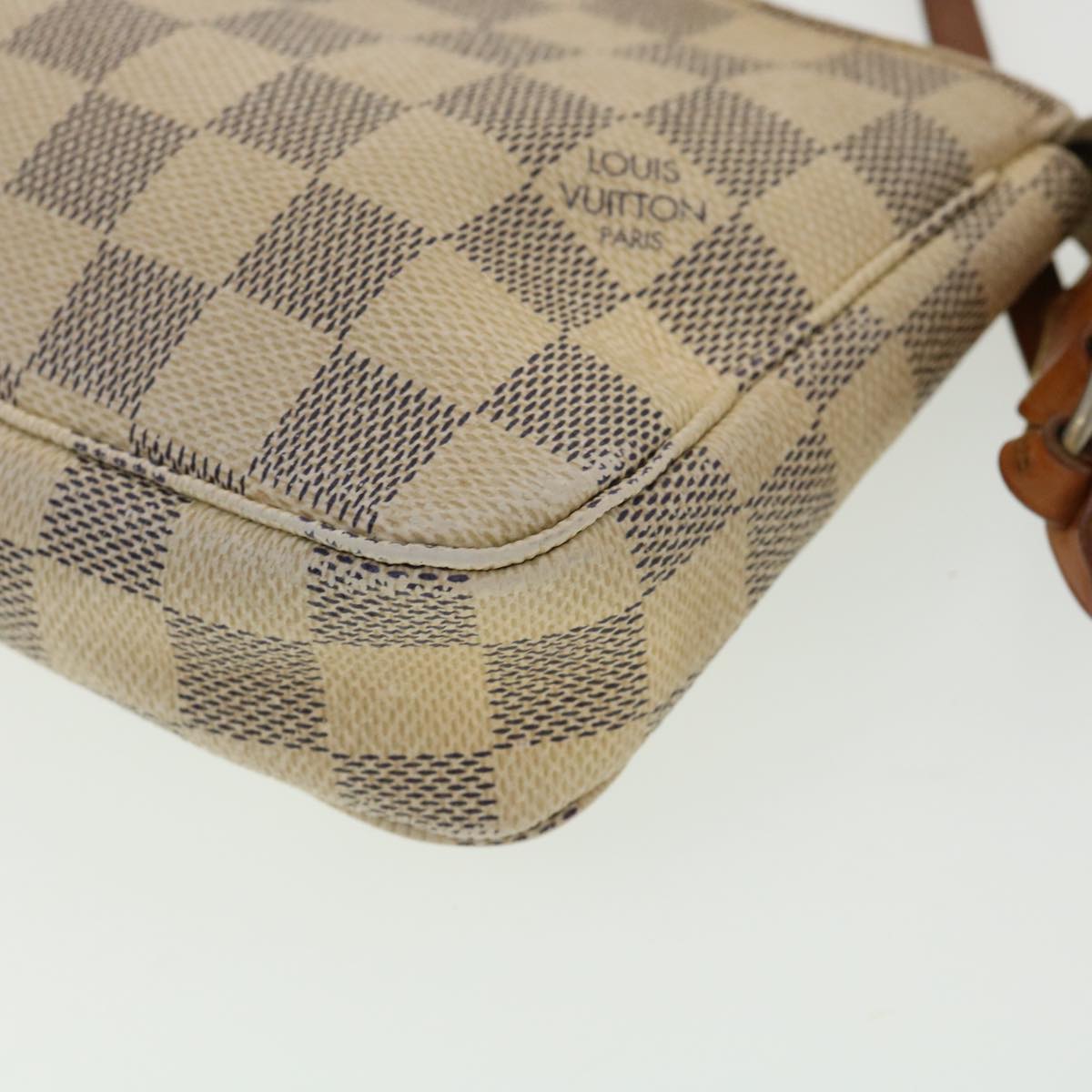 LOUIS VUITTON Damier Azur Pochette Accessoires Pouch N51986 LV Auth yk4973