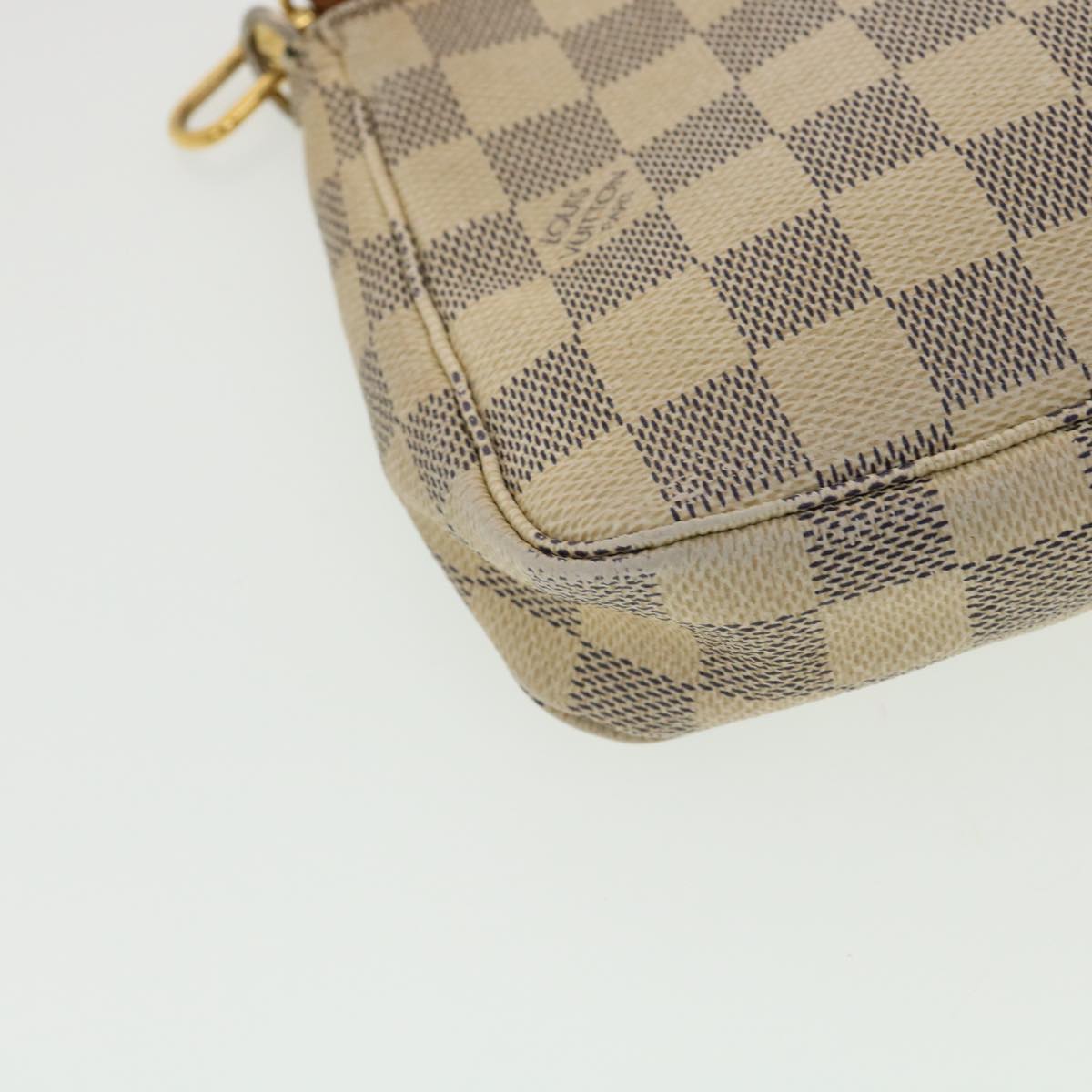 LOUIS VUITTON Damier Azur Pochette Accessoires Pouch N51986 LV Auth yk4973