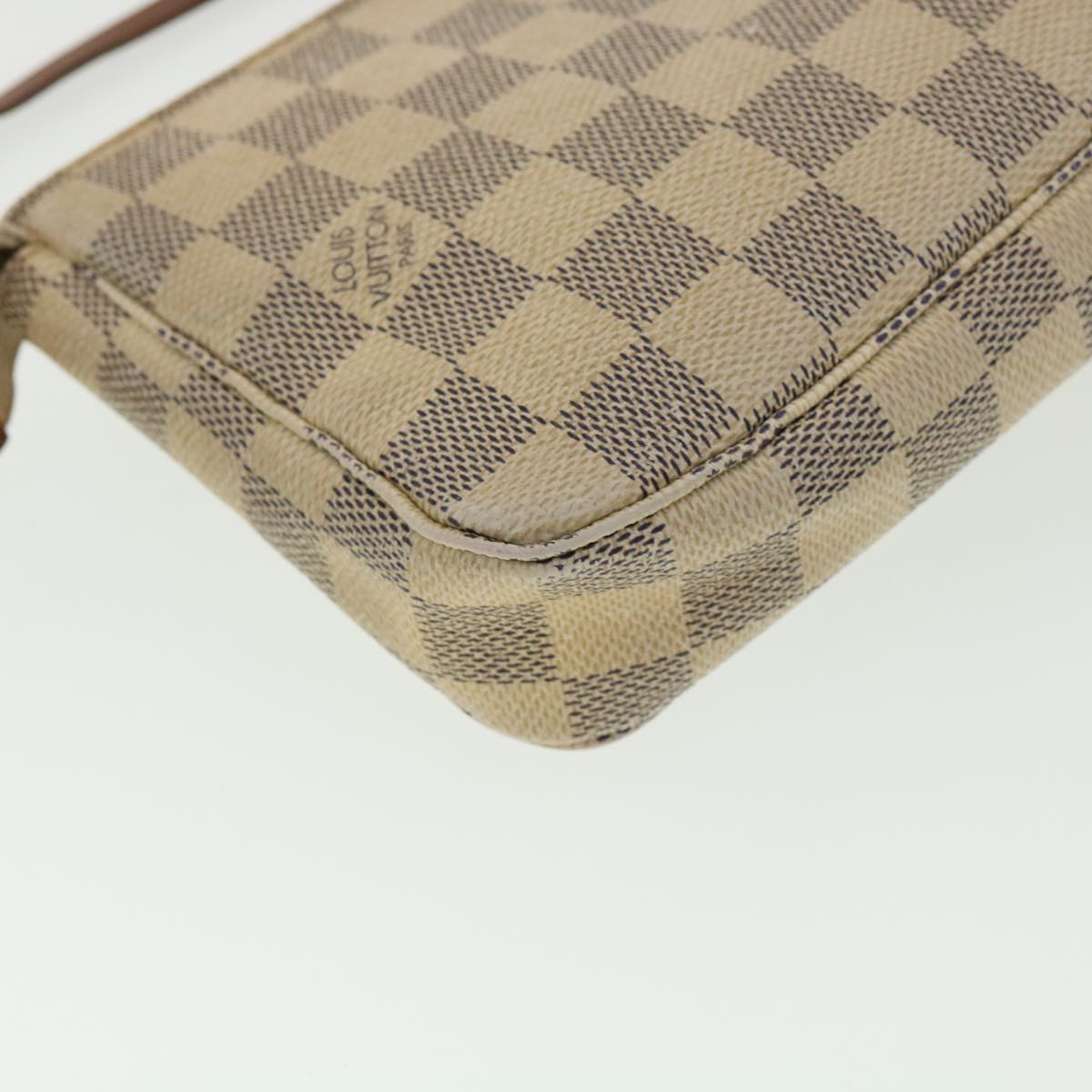 LOUIS VUITTON Damier Azur Pochette Accessoires Pouch N51986 LV Auth yk4973