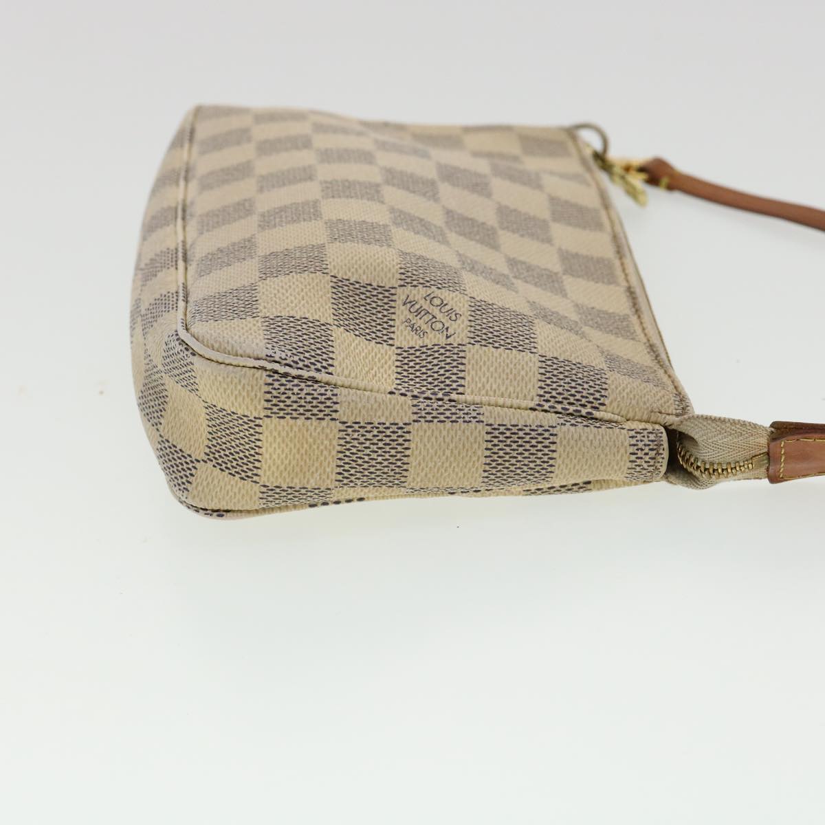 LOUIS VUITTON Damier Azur Pochette Accessoires Pouch N51986 LV Auth yk4973