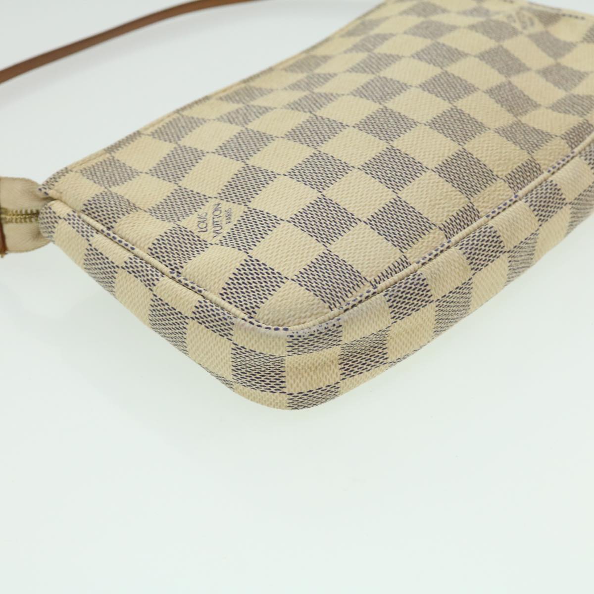 LOUIS VUITTON Damier Azur Pochette Accessoires Pouch N51986 LV Auth yk5062