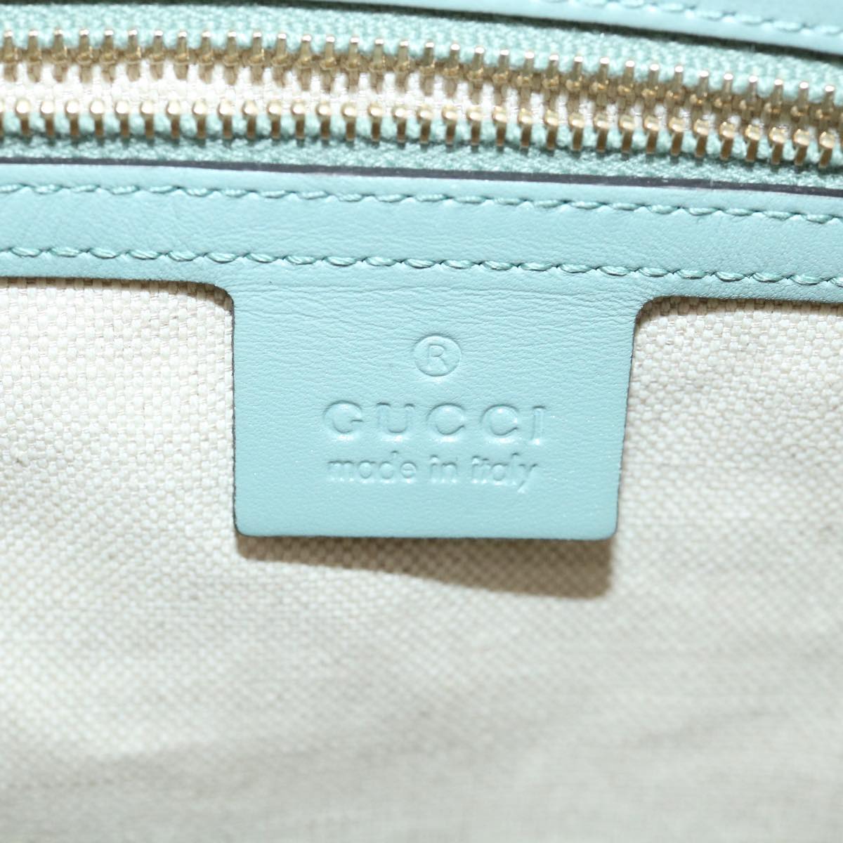 GUCCI GG Canvas Boston Bag 2way Beige Blue 247205525040 Auth yk5123A