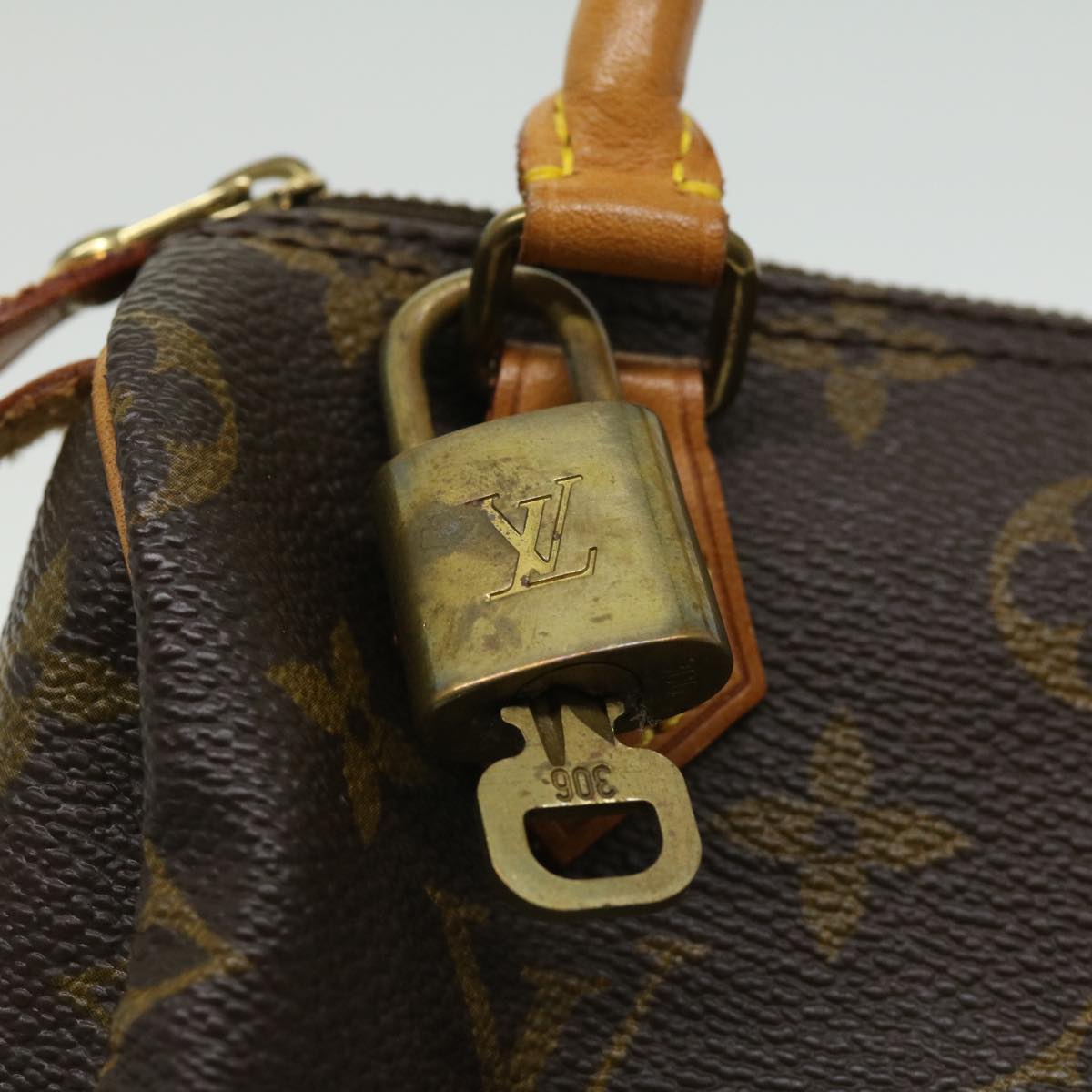 LOUIS VUITTON Monogram Mini Speedy Hand Bag M41534 LV Auth yk5134