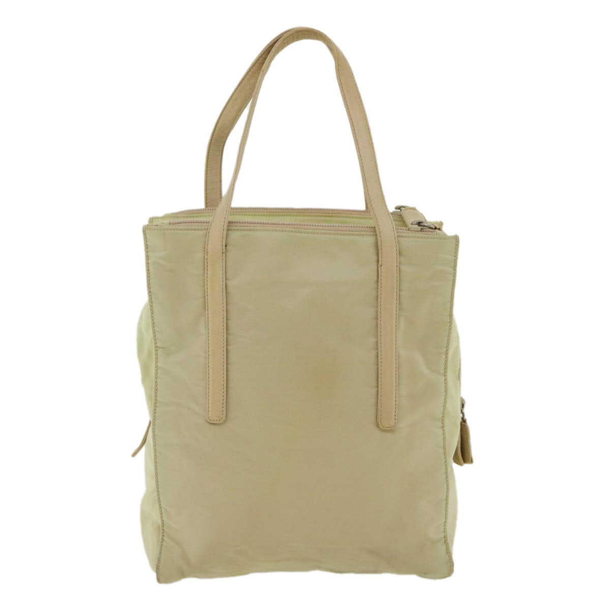 PRADA Hand Bag Nylon Beige Auth yk5235B - 0