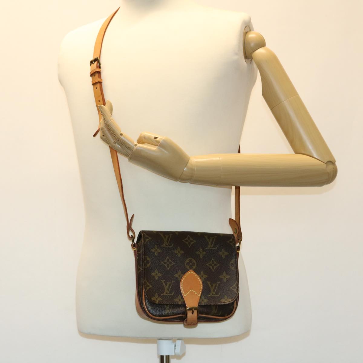 LOUIS VUITTON Monogram Cartouchiere PM Shoulder Bag M51254 LV Auth yk5449