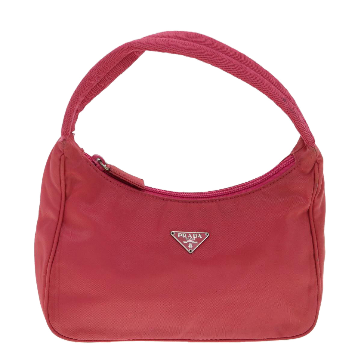 PRADA Hand Bag Nylon Pink Auth yk5469