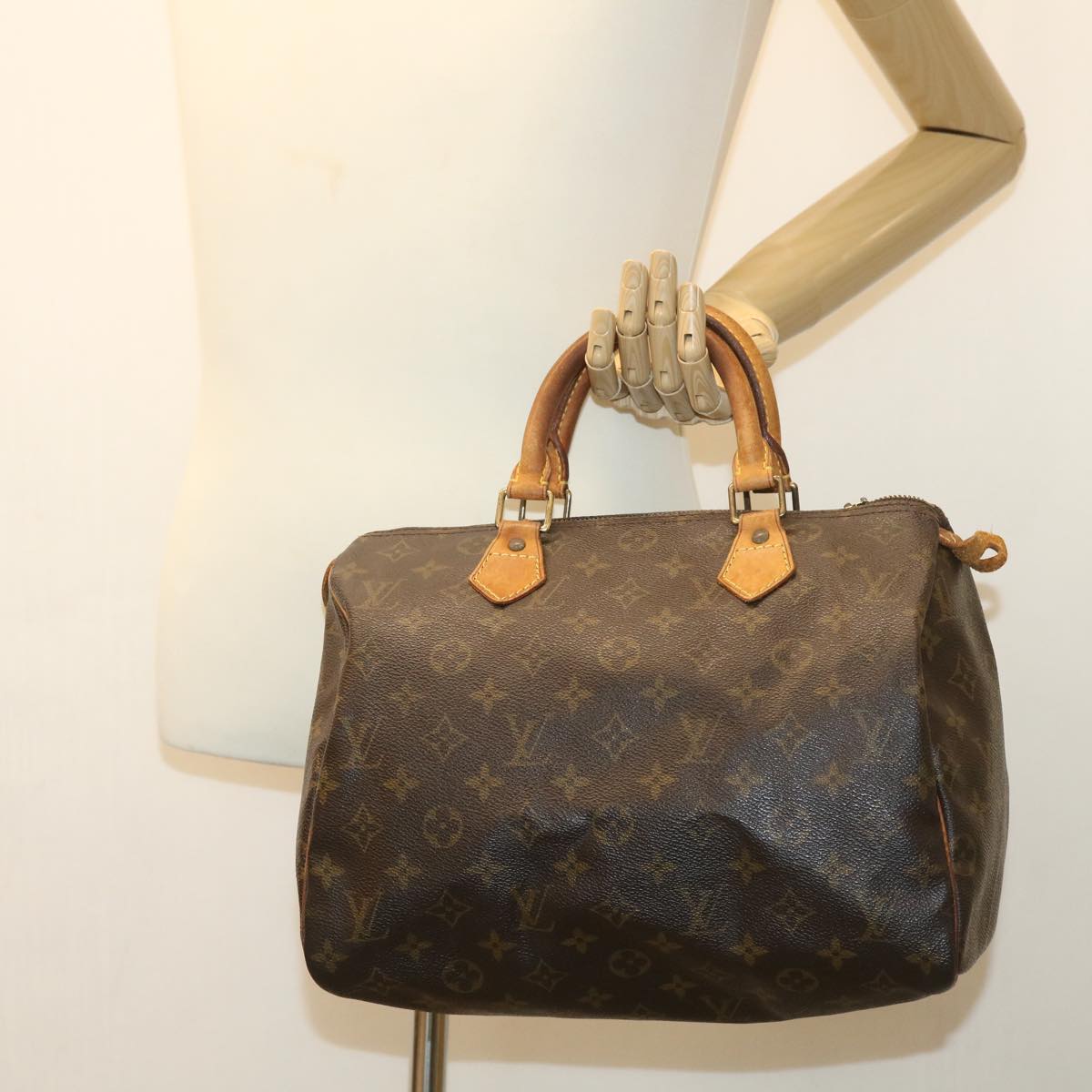 LOUIS VUITTON Monogram Speedy 30 Hand Bag M41526 LV Auth yk5686