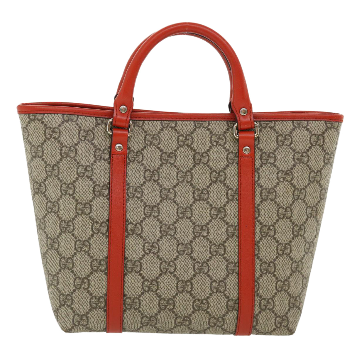 GUCCI GG Canvas Hand Bag Beige Red 297557 Auth yk5735 - 0