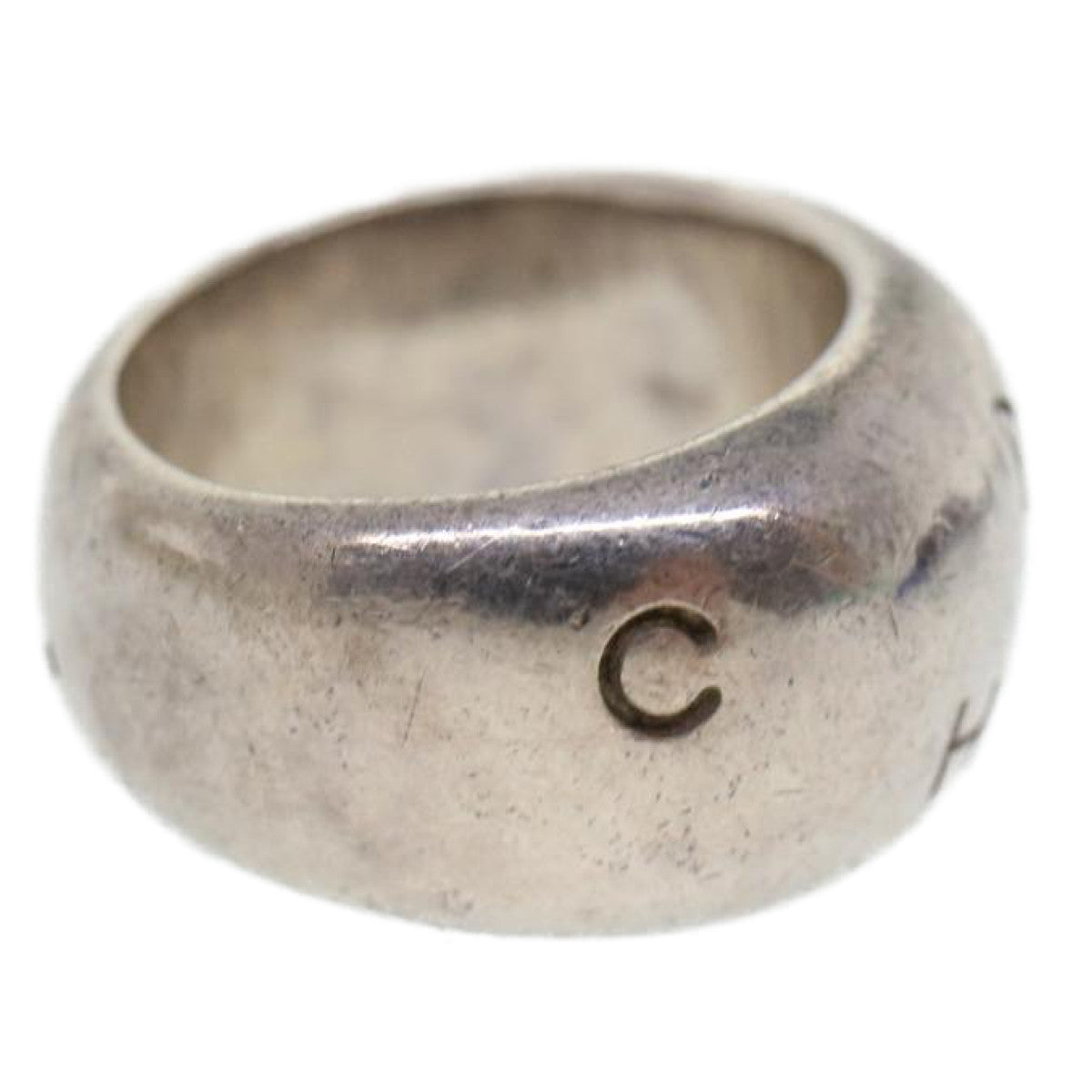 CHANEL Ring metal Silver CC Auth yk5780