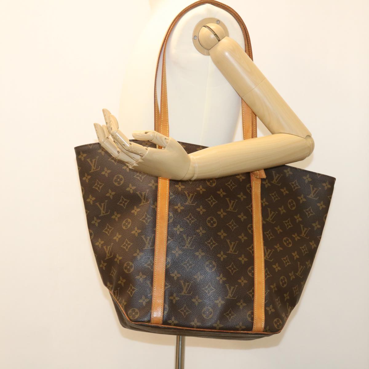 LOUIS VUITTON Monogram Sac Shopping Tote Bag M51108 LV Auth yk5795