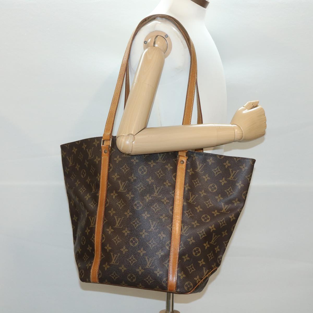 LOUIS VUITTON Monogram Sac Shopping Tote Bag M51108 LV Auth yk5796