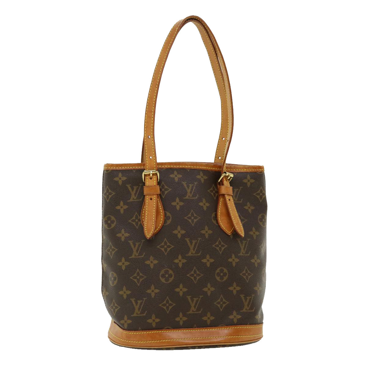 LOUIS VUITTON Monogram Bucket PM Shoulder Bag M42238 LV Auth yk5851