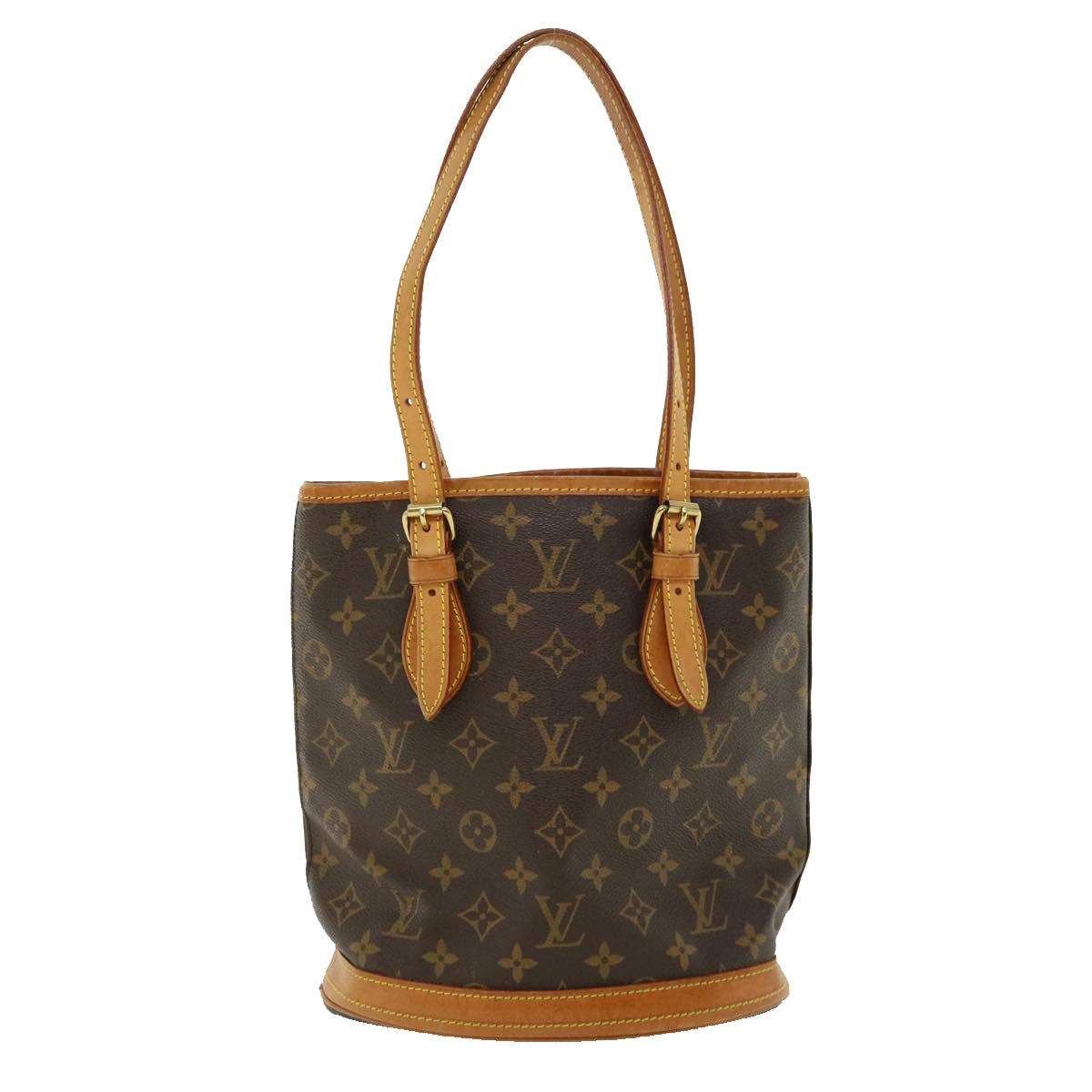 LOUIS VUITTON Monogram Bucket PM Shoulder Bag M42238 LV Auth yk5851