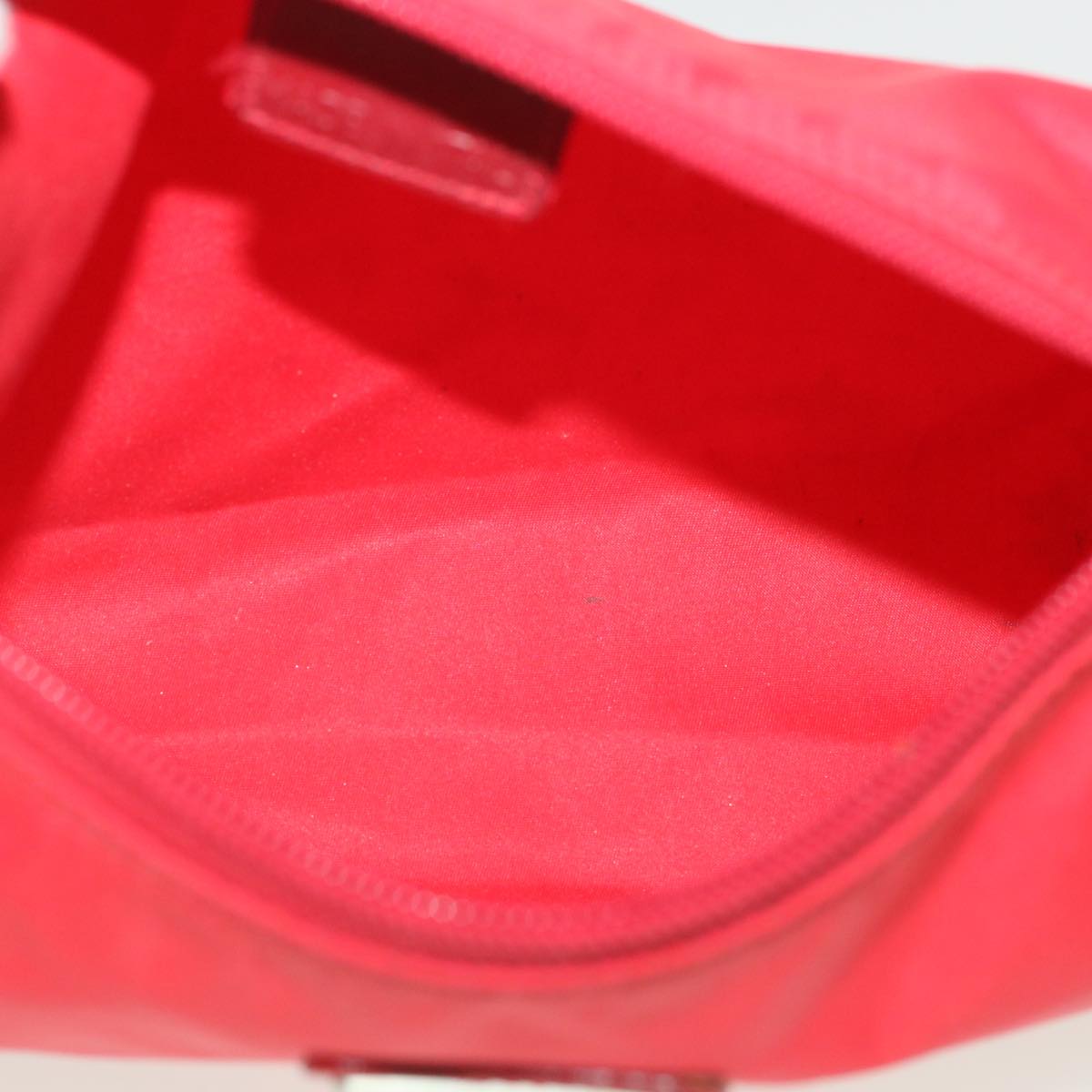 PRADA Pouch Nylon Red Auth yk5897