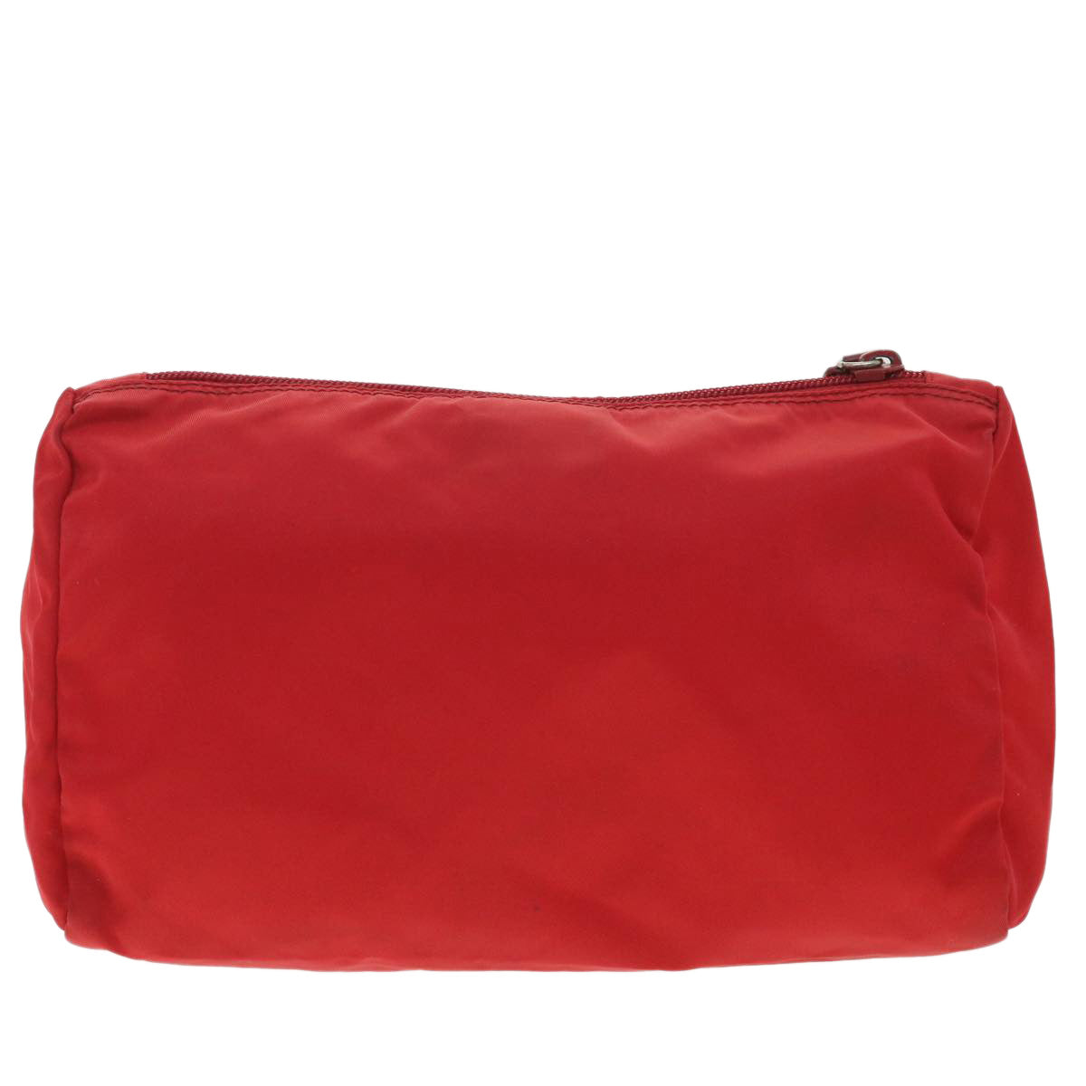 PRADA Pouch Nylon Red Auth yk5897