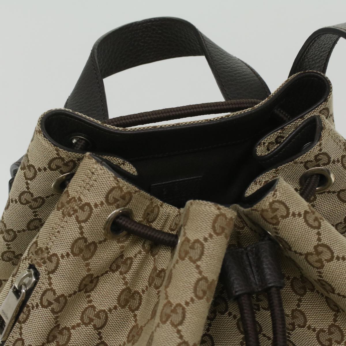 GUCCI GG Canvas Backpack outlet Beige 449175 Auth yk5920