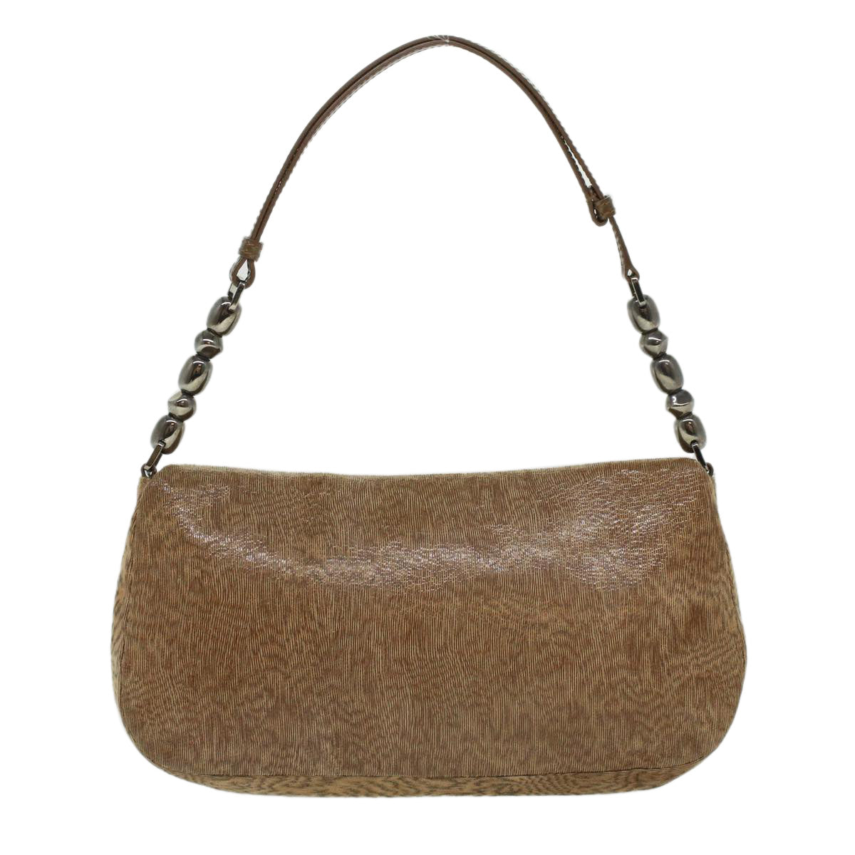 Christian Dior Maris Pearl Shoulder Bag Suede Brown MA-0999 Auth yk5927 - 0