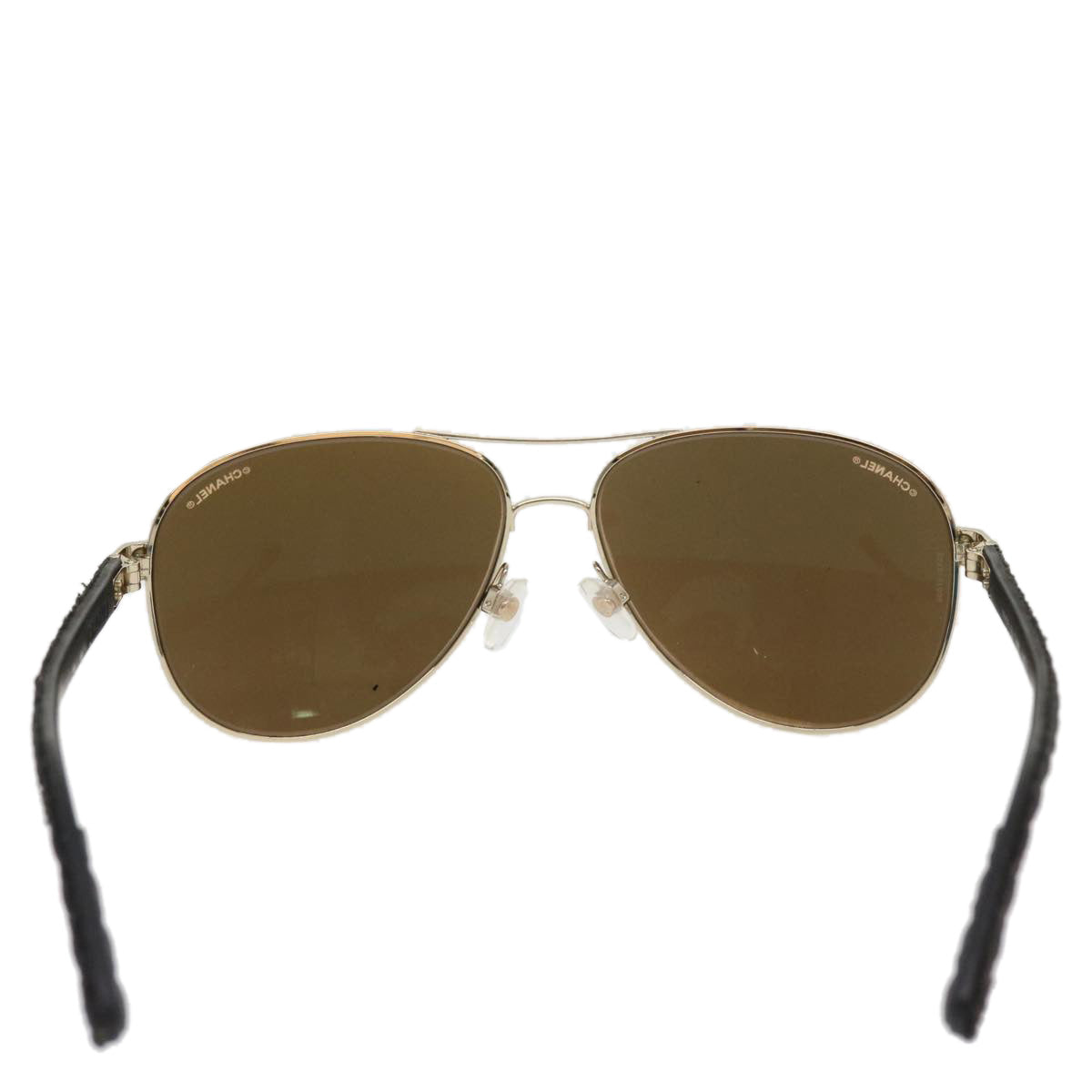 CHANEL Sunglasses Black CC Auth yk5998