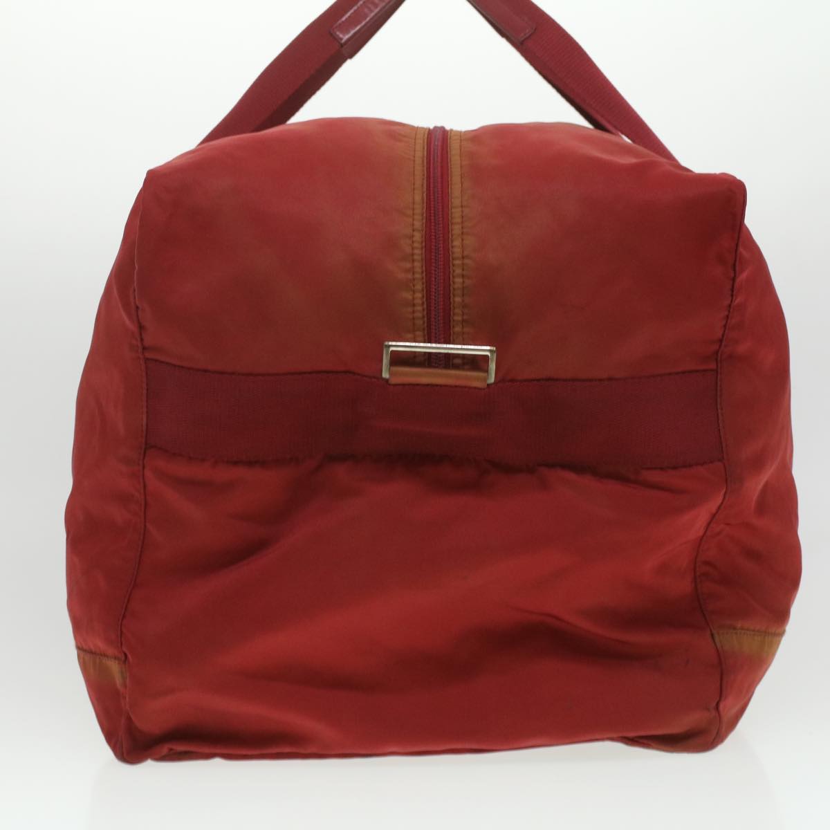 PRADA Boston Bag Nylon 2way Red Auth yk6016