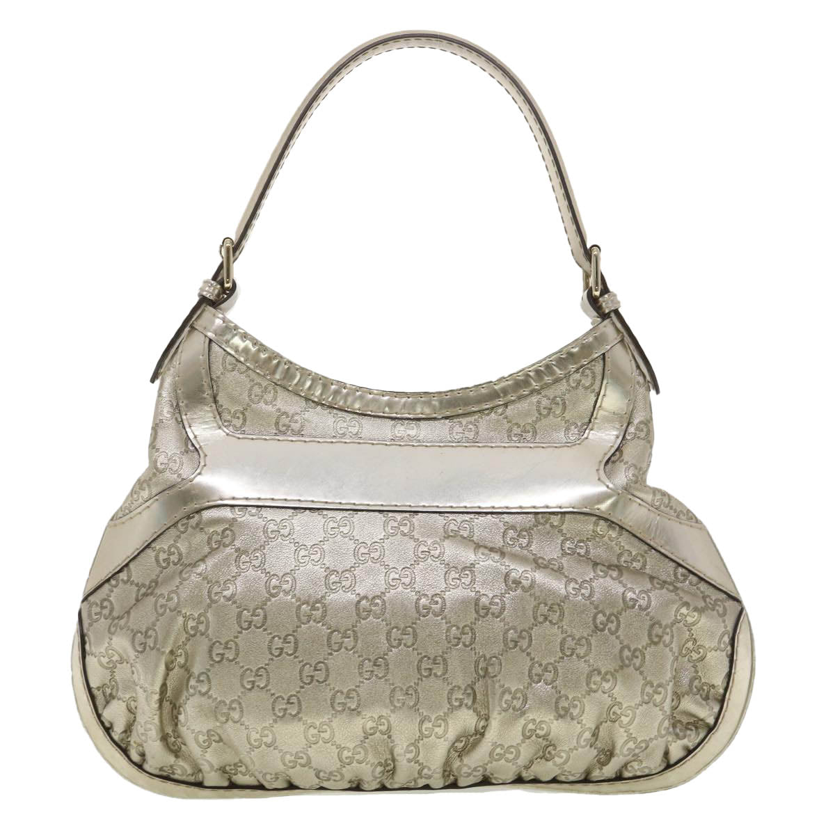 GUCCI Shima Shoulder Bag Leather Champagne Gold 189885 Auth yk6071 - 0