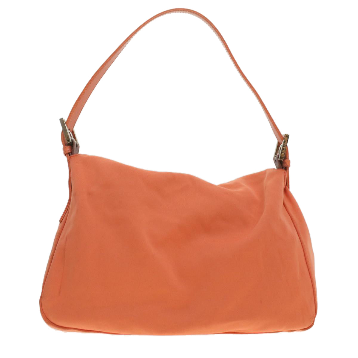 FENDI Mamma Baguette Shoulder Bag Nylon Orange 2354/26325/018 Auth yk6078 - 0
