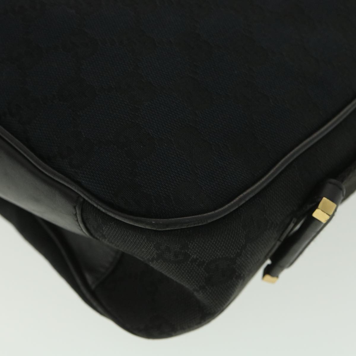 GUCCI GG Canvas Jackie Shoulder Bag Black 92735 Auth yk6103