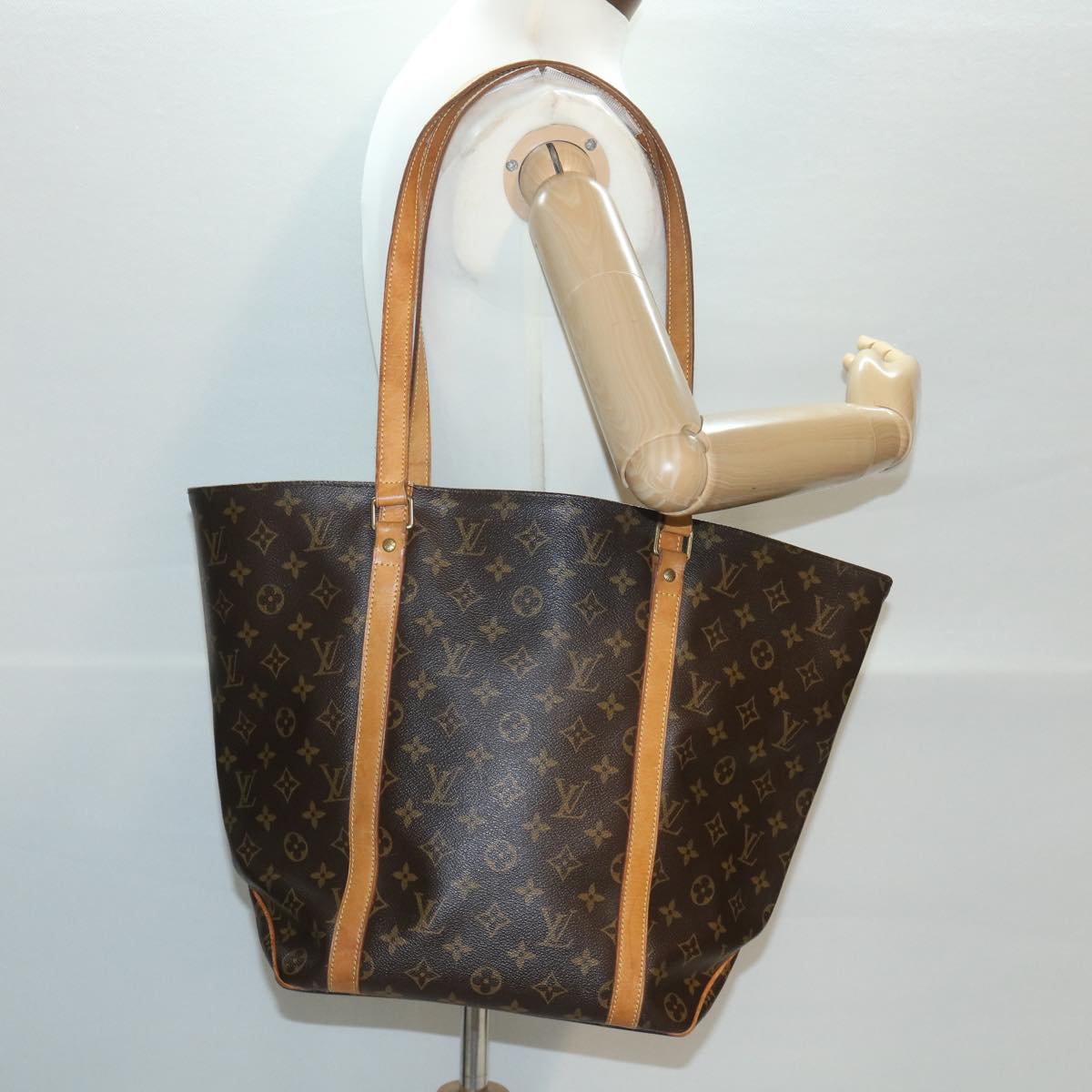 LOUIS VUITTON Monogram Sac Shopping Tote Bag M51108 LV Auth yk6155B