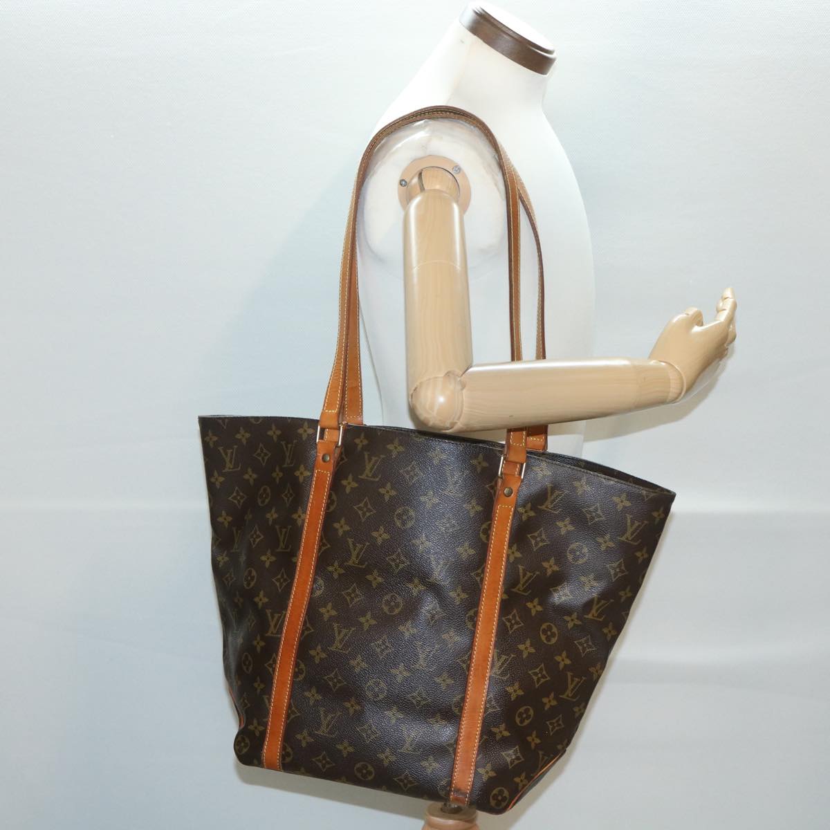 LOUIS VUITTON Monogram Sac Shopping Tote Bag M51108 LV Auth yk6164B