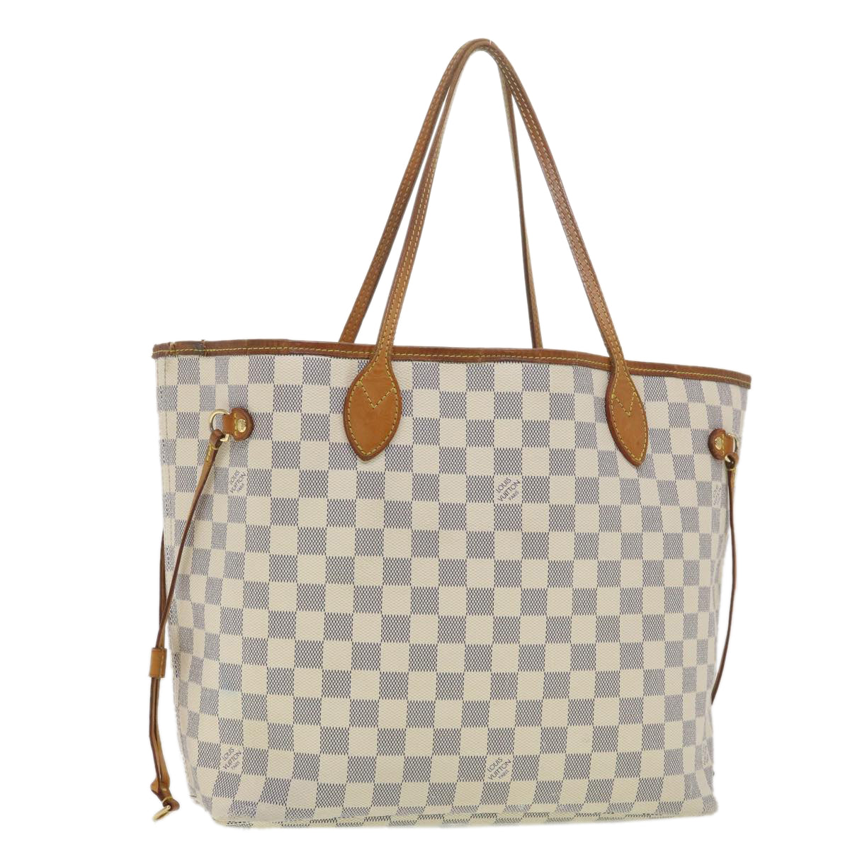 LOUIS VUITTON Damier Azur Neverfull MM Tote Bag N41605 LV Auth yk6175B