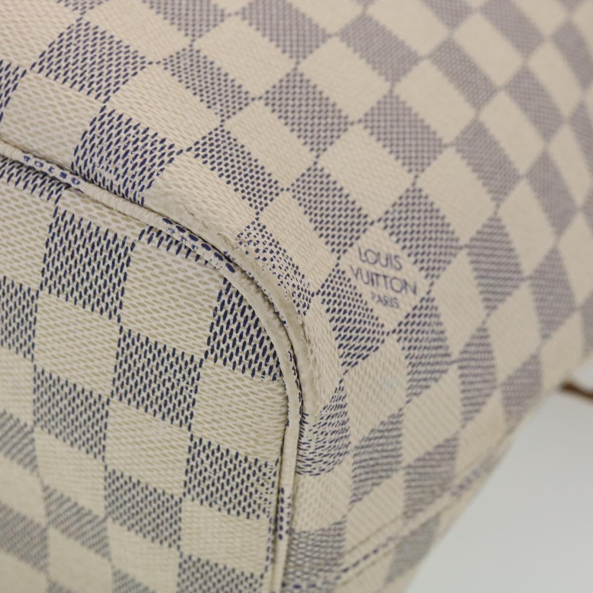 LOUIS VUITTON Damier Azur Neverfull MM Tote Bag N41605 LV Auth yk6175B