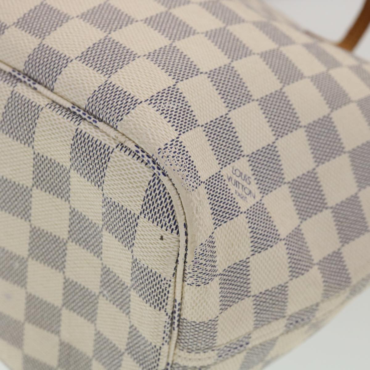 LOUIS VUITTON Damier Azur Neverfull MM Tote Bag N41605 LV Auth yk6175B