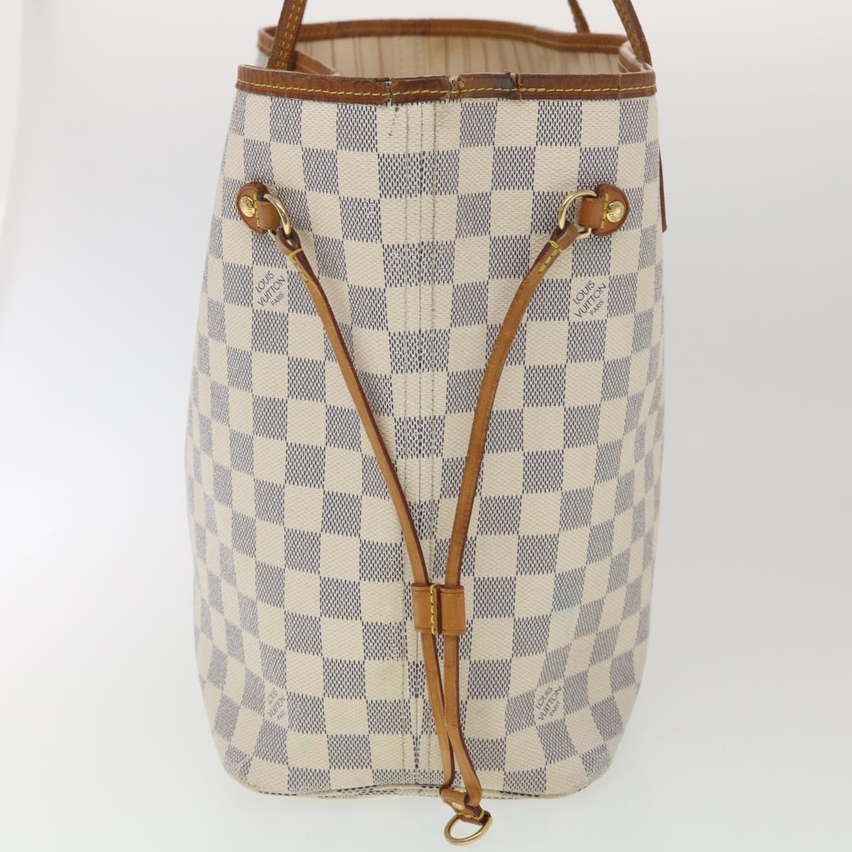 LOUIS VUITTON Damier Azur Neverfull MM Tote Bag N41605 LV Auth yk6175B