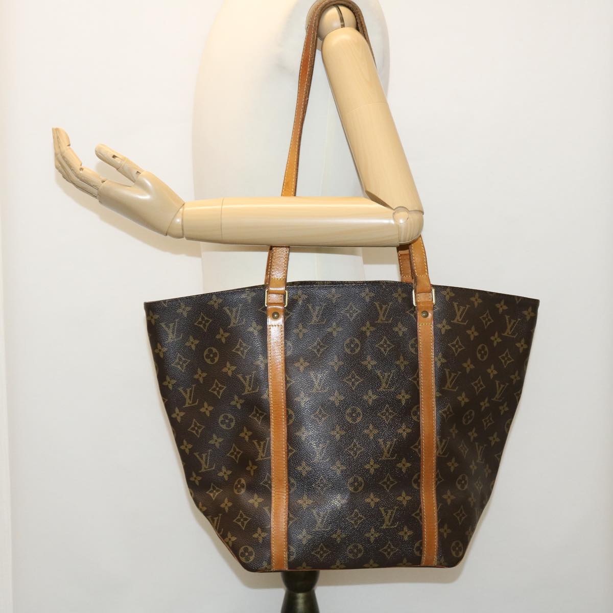 LOUIS VUITTON Monogram Sac Shopping Tote Bag M51108 LV Auth yk6204B