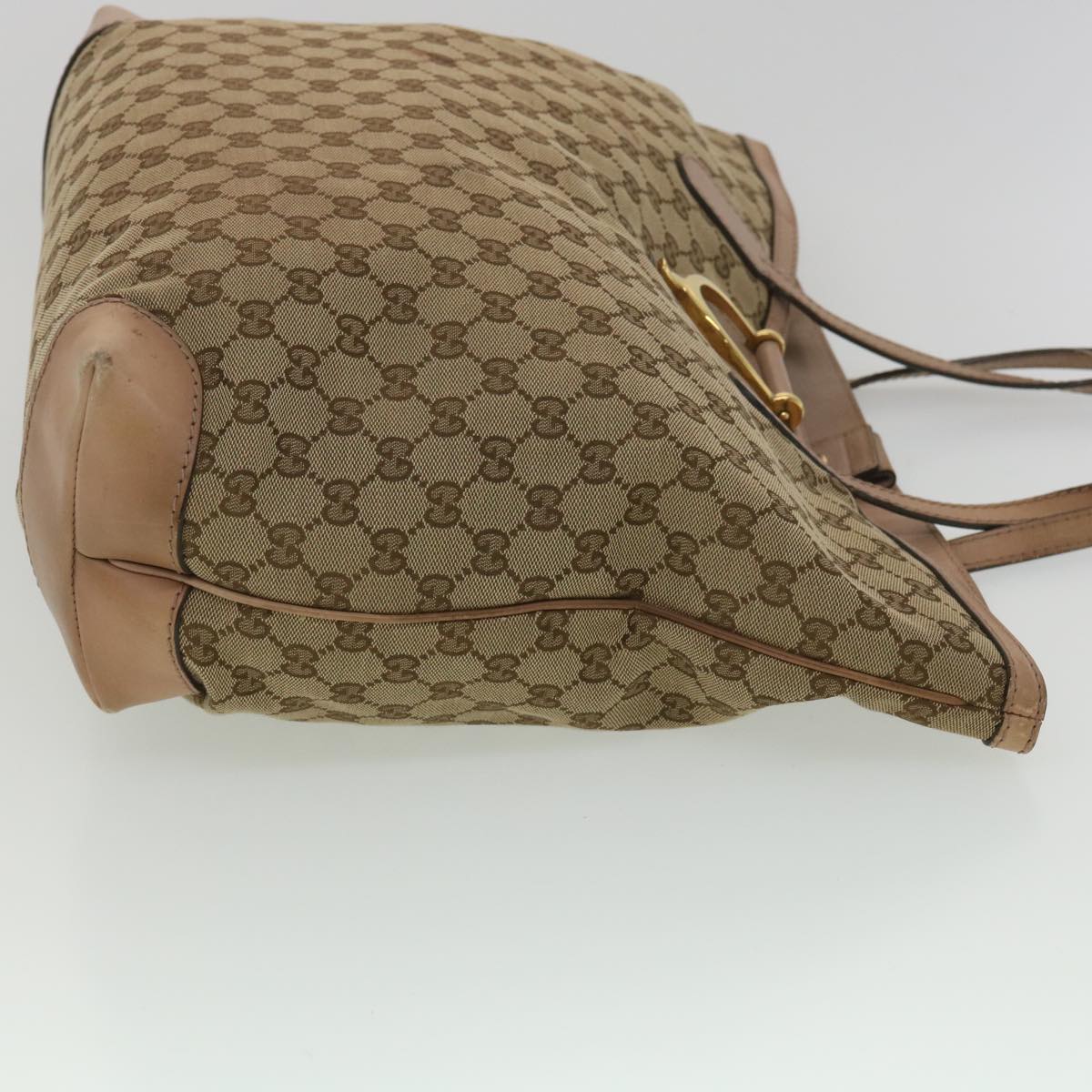 GUCCI GG Canvas Tote Bag Beige 305585 Auth yk6207B