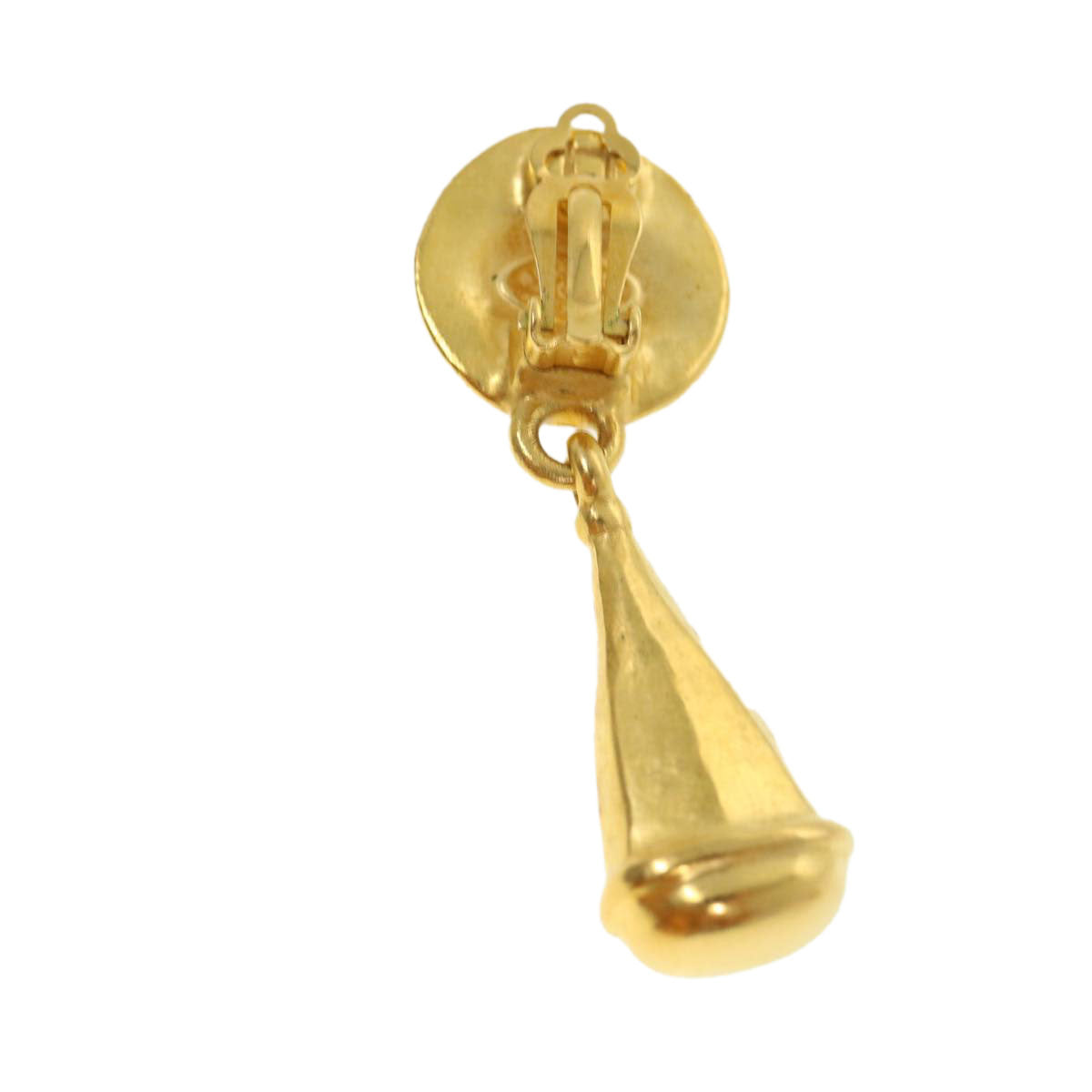 CHANEL Swing Earring Gold CC Auth yk6255