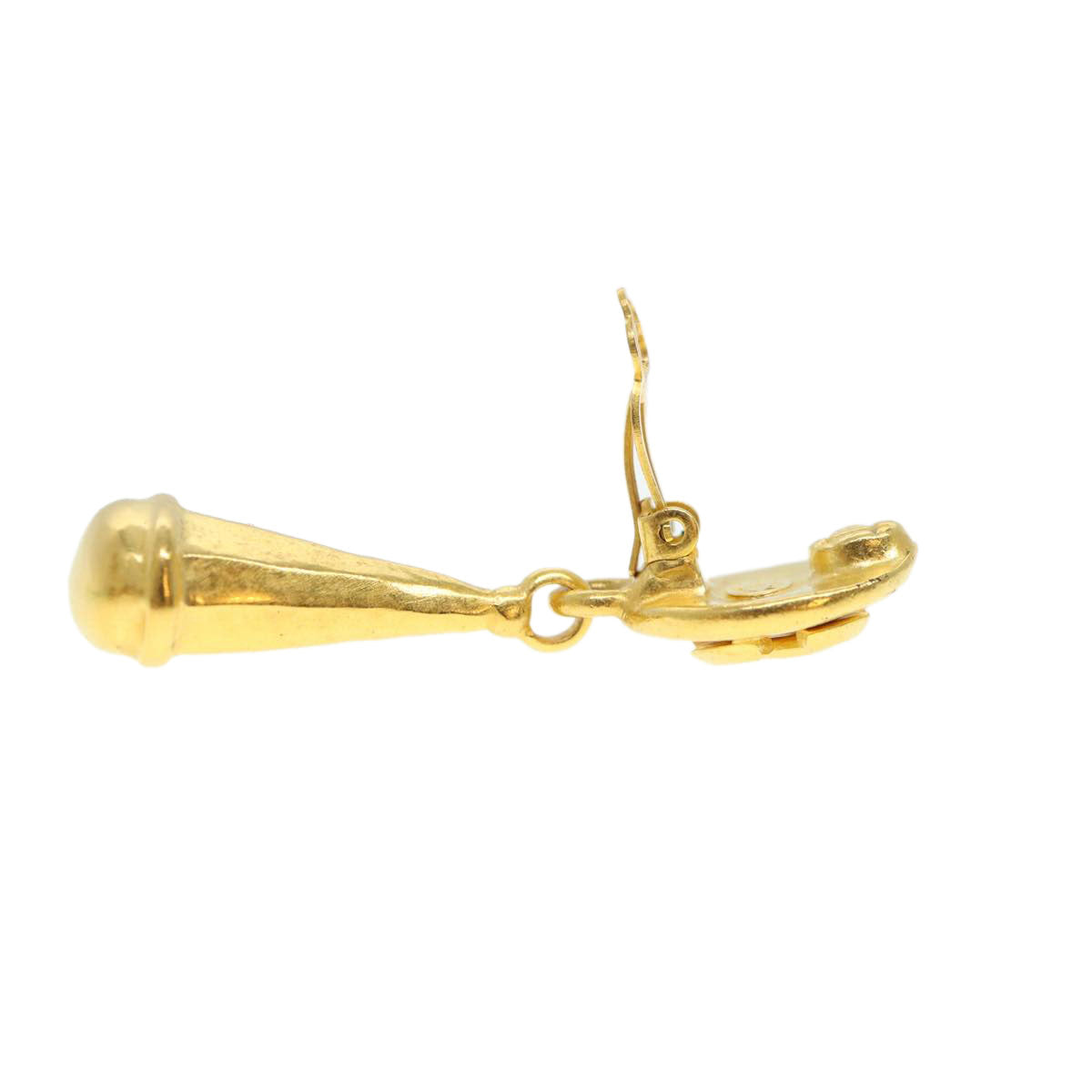 CHANEL Swing Earring Gold CC Auth yk6255