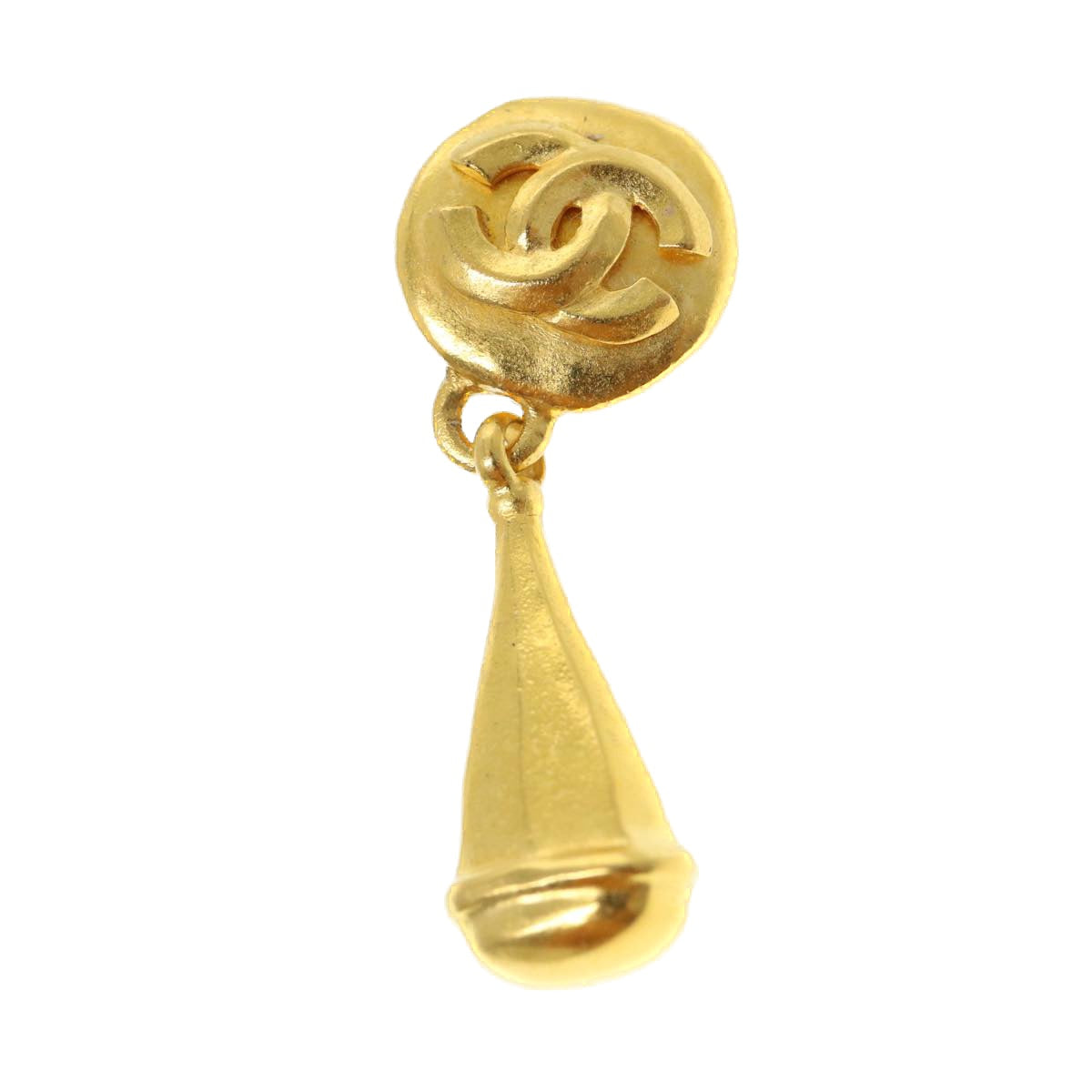 CHANEL Swing Earring Gold CC Auth yk6255 - 0