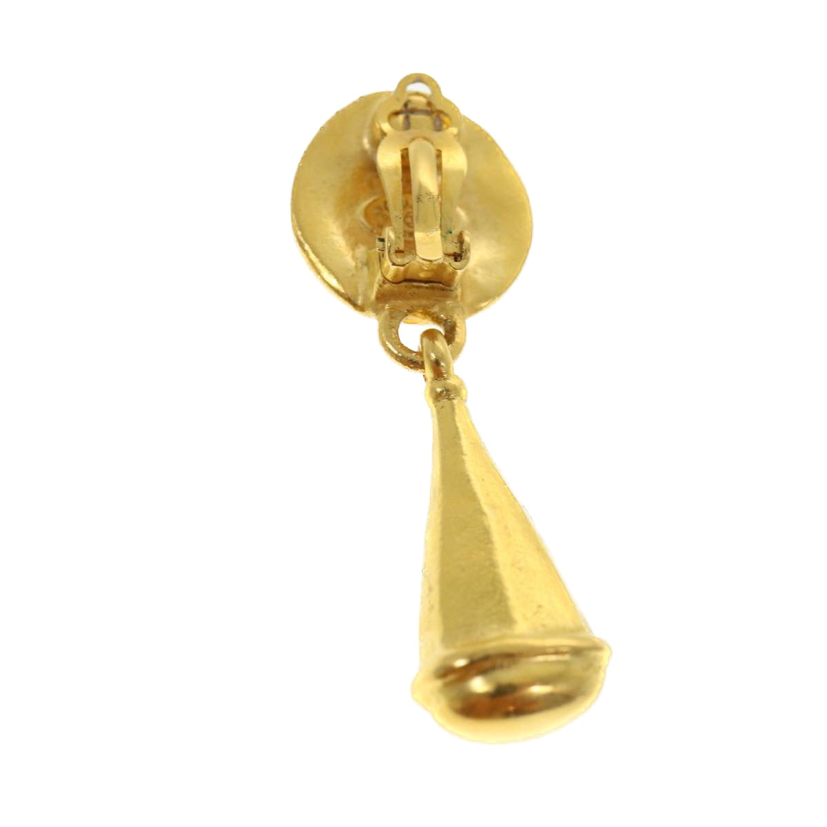 CHANEL Swing Earring Gold CC Auth yk6255