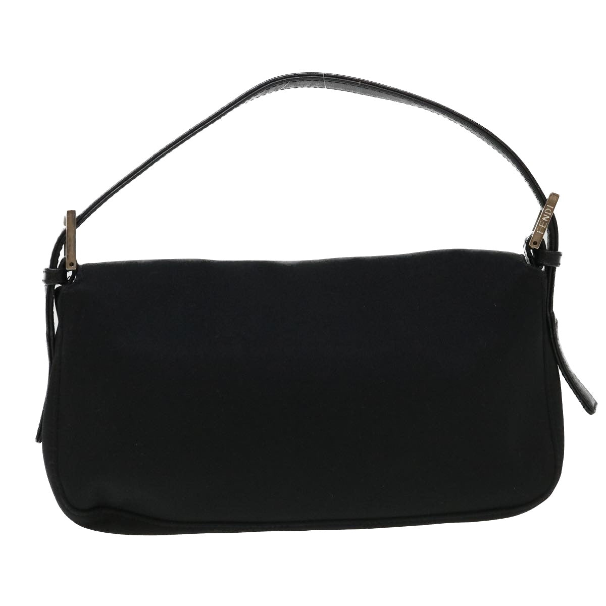 FENDI Mamma Baguette Shoulder Bag Nylon Black 2321.26424.099 Auth yk6286 - 0