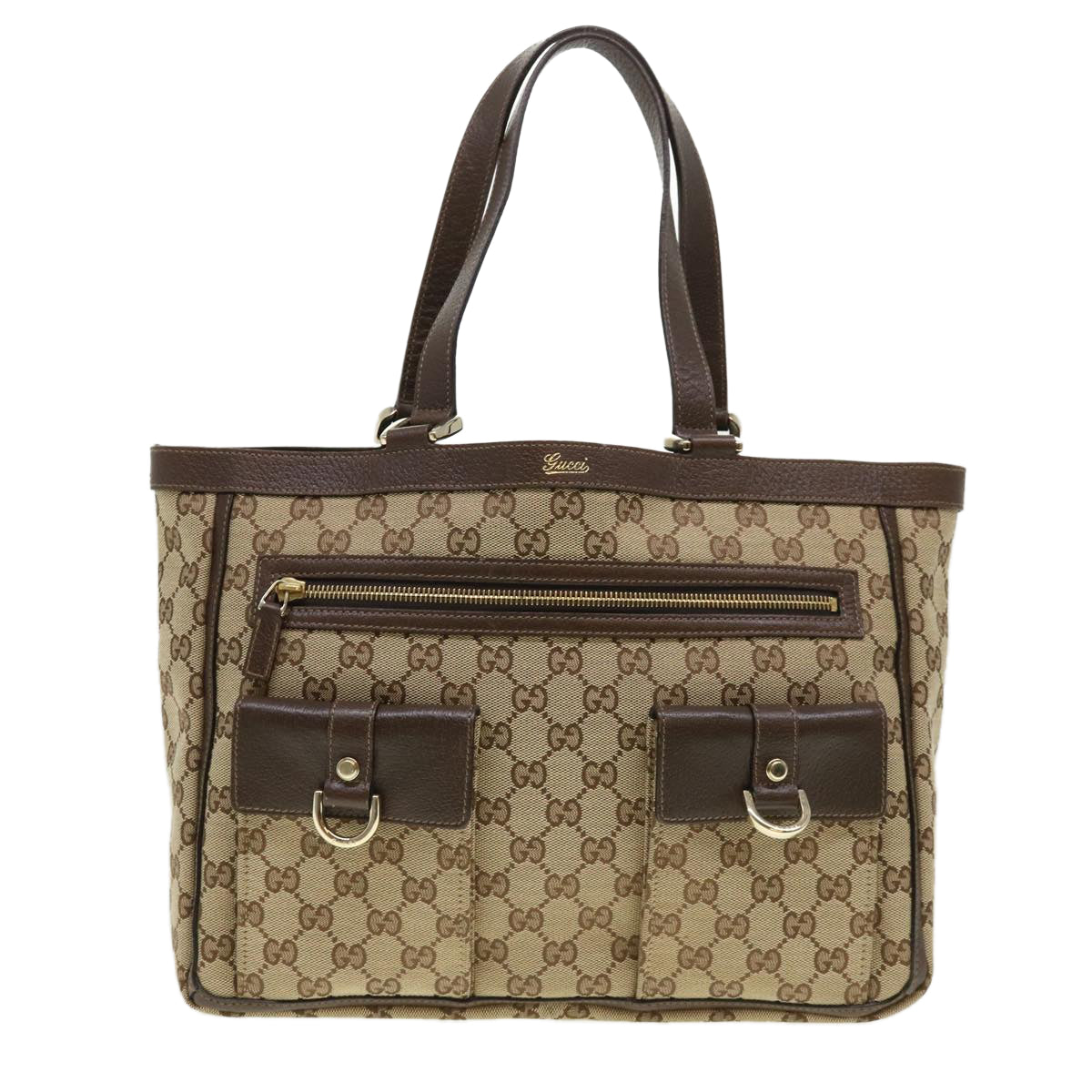 GUCCI GG Canvas Abbey Tote Bag Beige 146247 Auth yk6299