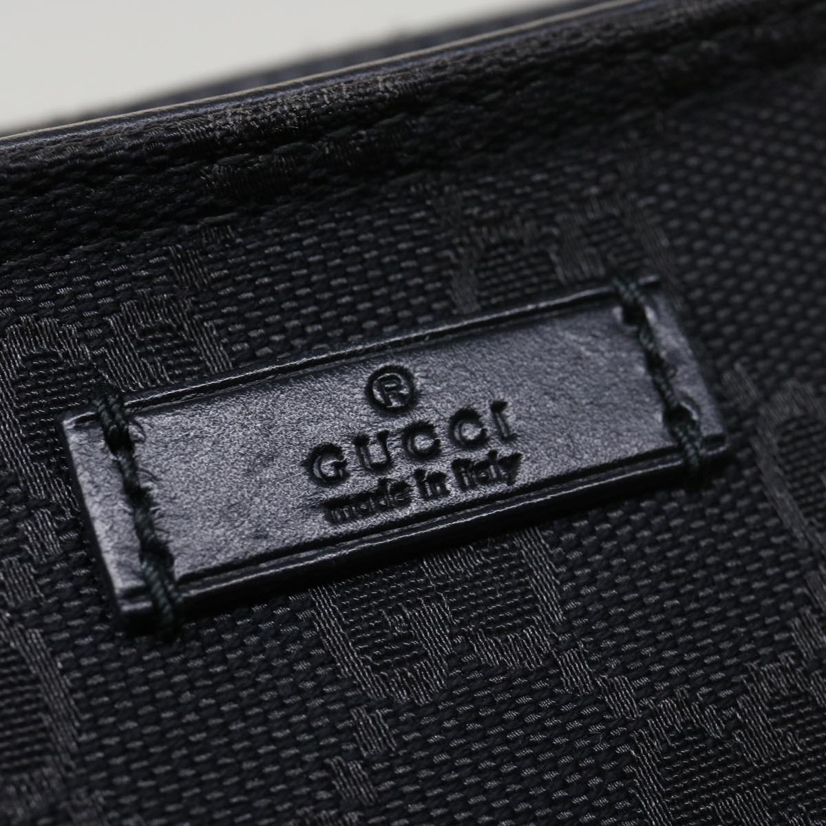 GUCCI GG Canvas Shoulder Bag Black 337598 Auth yk6342