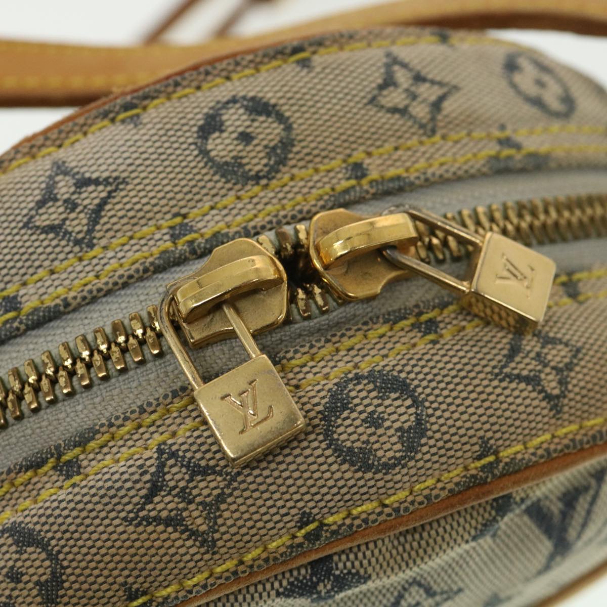 LOUIS VUITTON Monogram Mini Jeanne PM Shoulder Bag Blue M92001 LV Auth yk6347