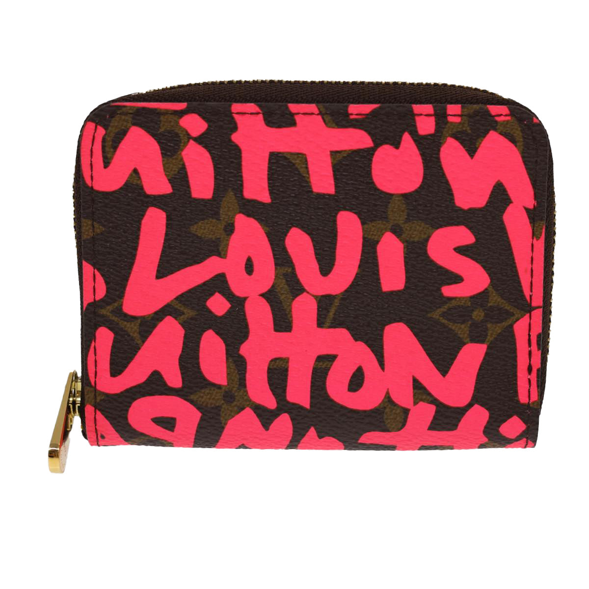 LOUIS VUITTON Monogram Graffiti Zippy Coin Purse Pink LV Auth yk6370