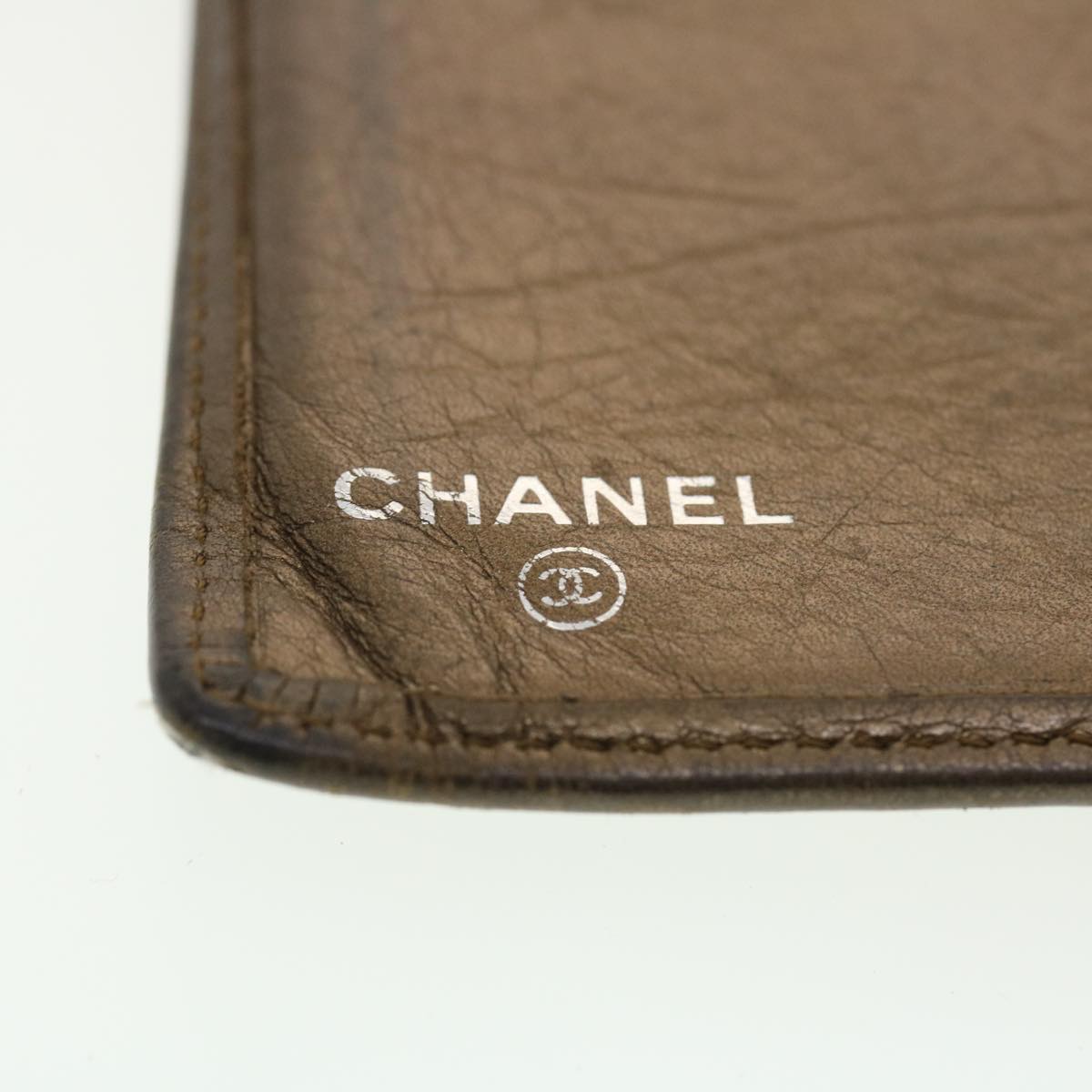 CHANEL Cambon Line Long Wallet Leather Brown CC Auth yk6391